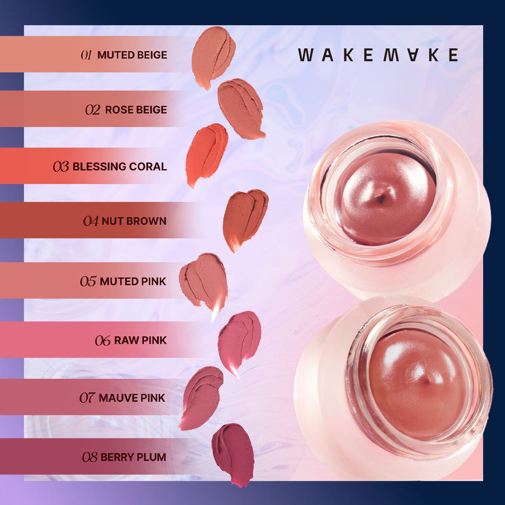WAKEMAKE Over Blurring Pot (4.5g) | 2-in-1 Lip & Cheek Cream