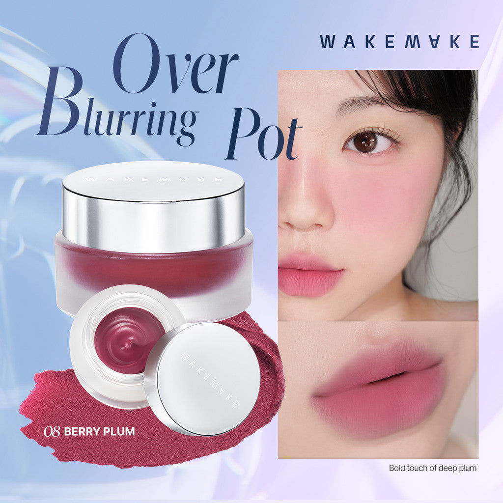 WAKEMAKE Over Blurring Pot (4.5g) | 2-in-1 Lip & Cheek Cream
