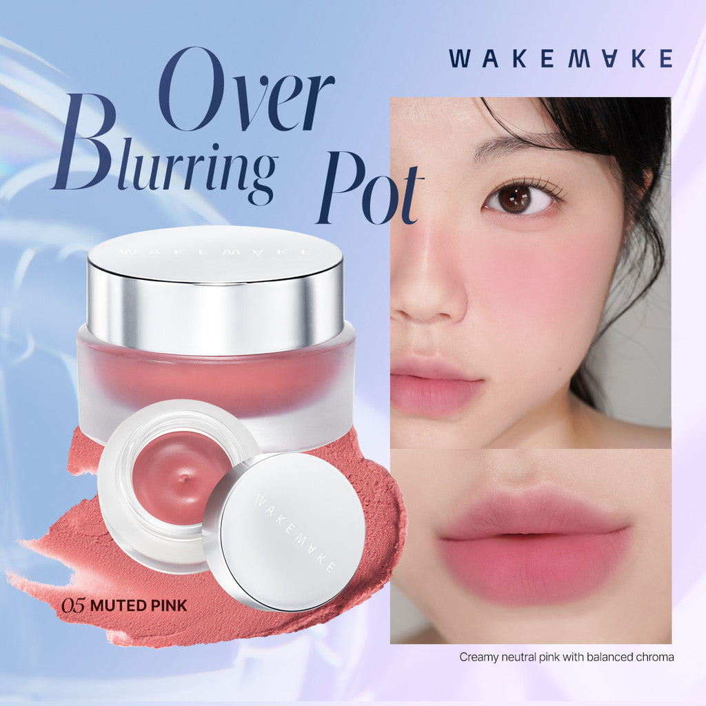 WAKEMAKE Over Blurring Pot (4.5g) | 2-in-1 Lip & Cheek Cream