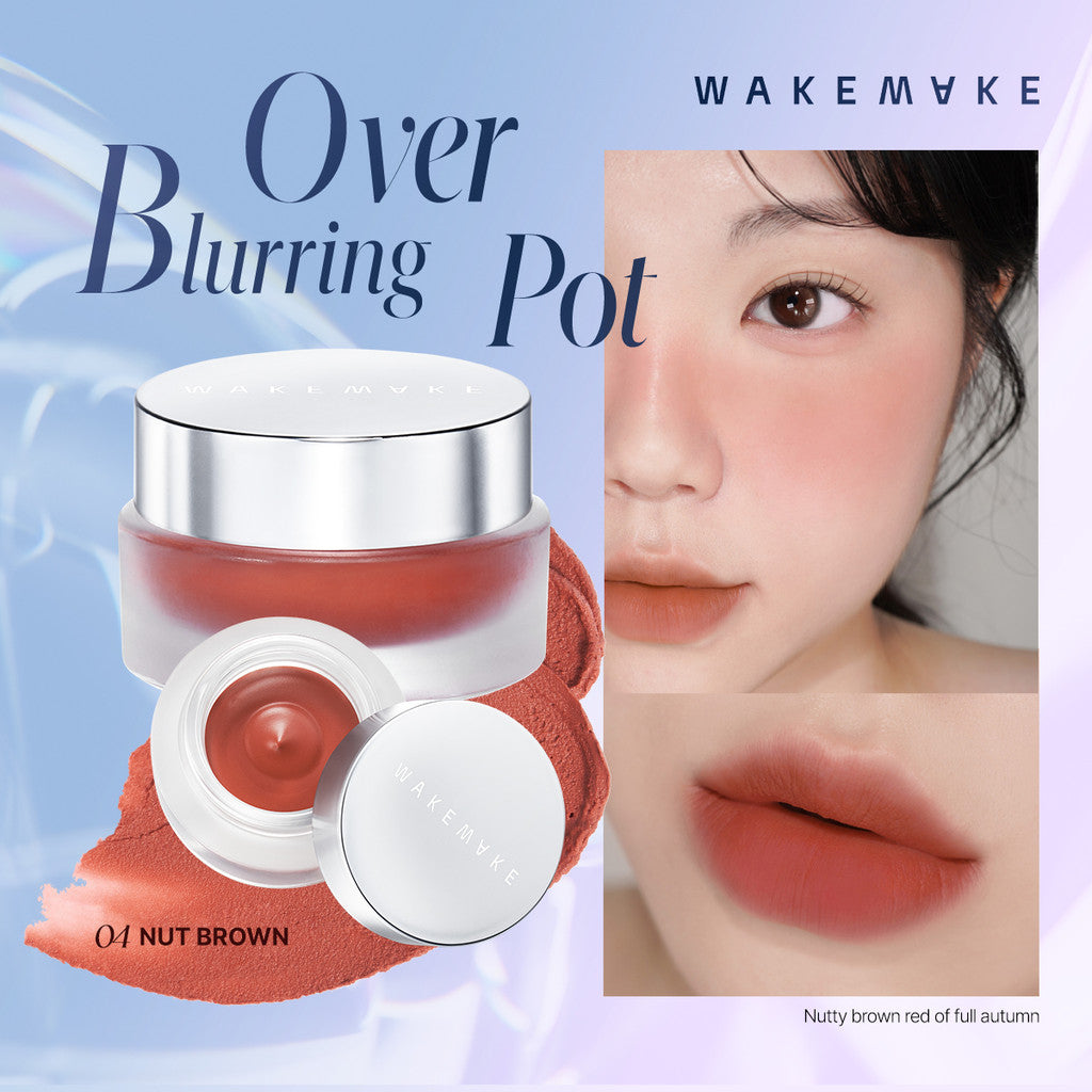 WAKEMAKE Over Blurring Pot (4.5g) | 2-in-1 Lip & Cheek Cream