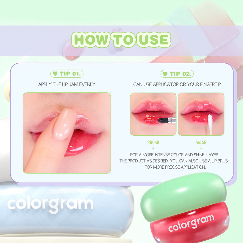 COLORGRAM Tintin Dory Lip Jam (3.5g) | Hydrating Vibrant Lip Jam