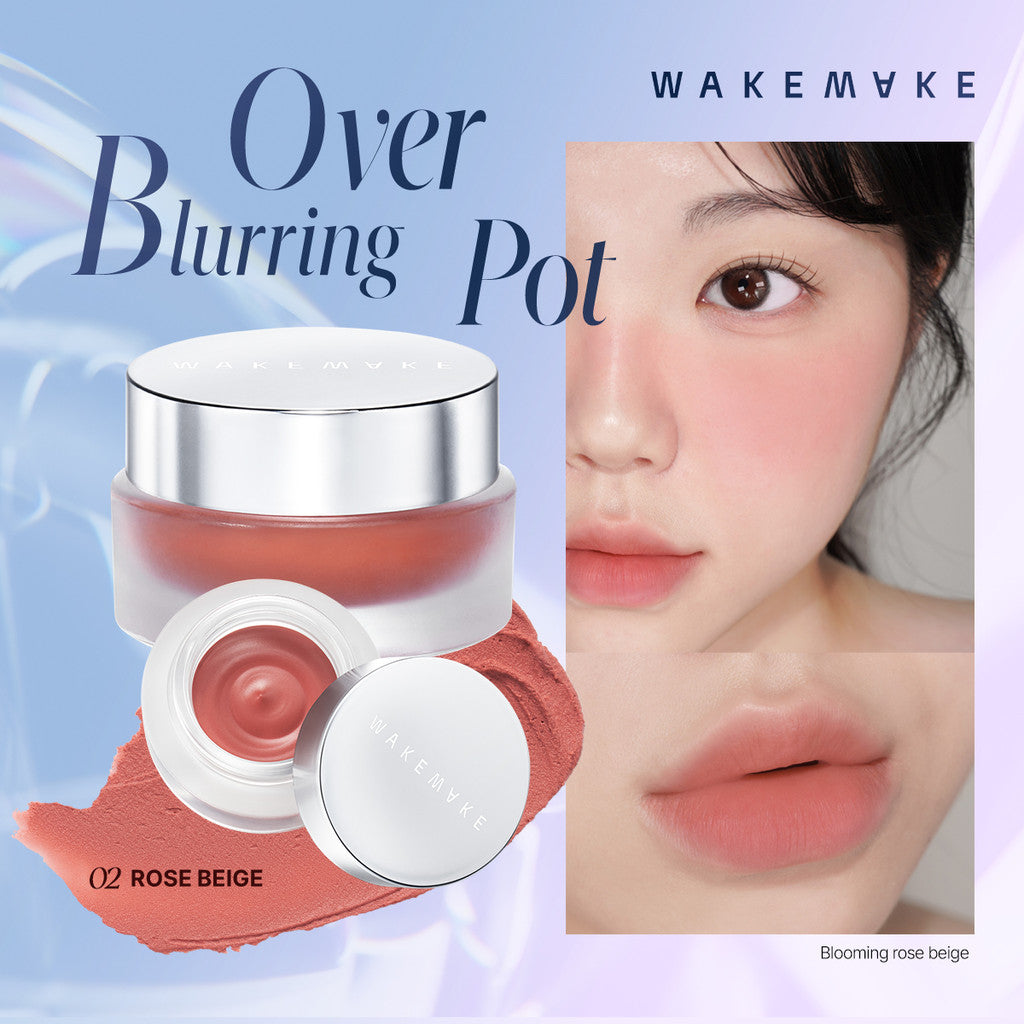 WAKEMAKE Over Blurring Pot (4.5g) | 2-in-1 Lip & Cheek Cream