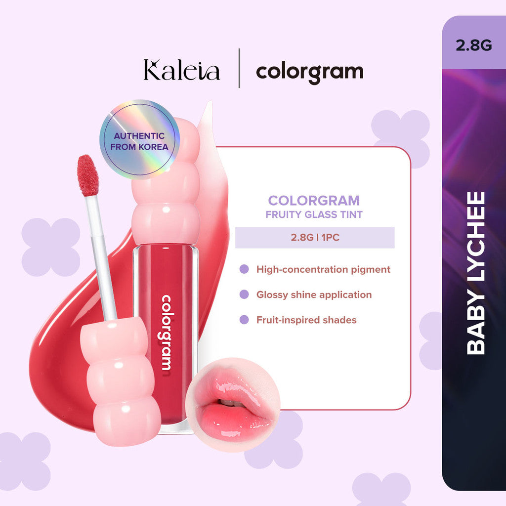 COLORGRAM Fruity Glass Gloss (2.8g) | Long-lasting Glossy Lip Tint