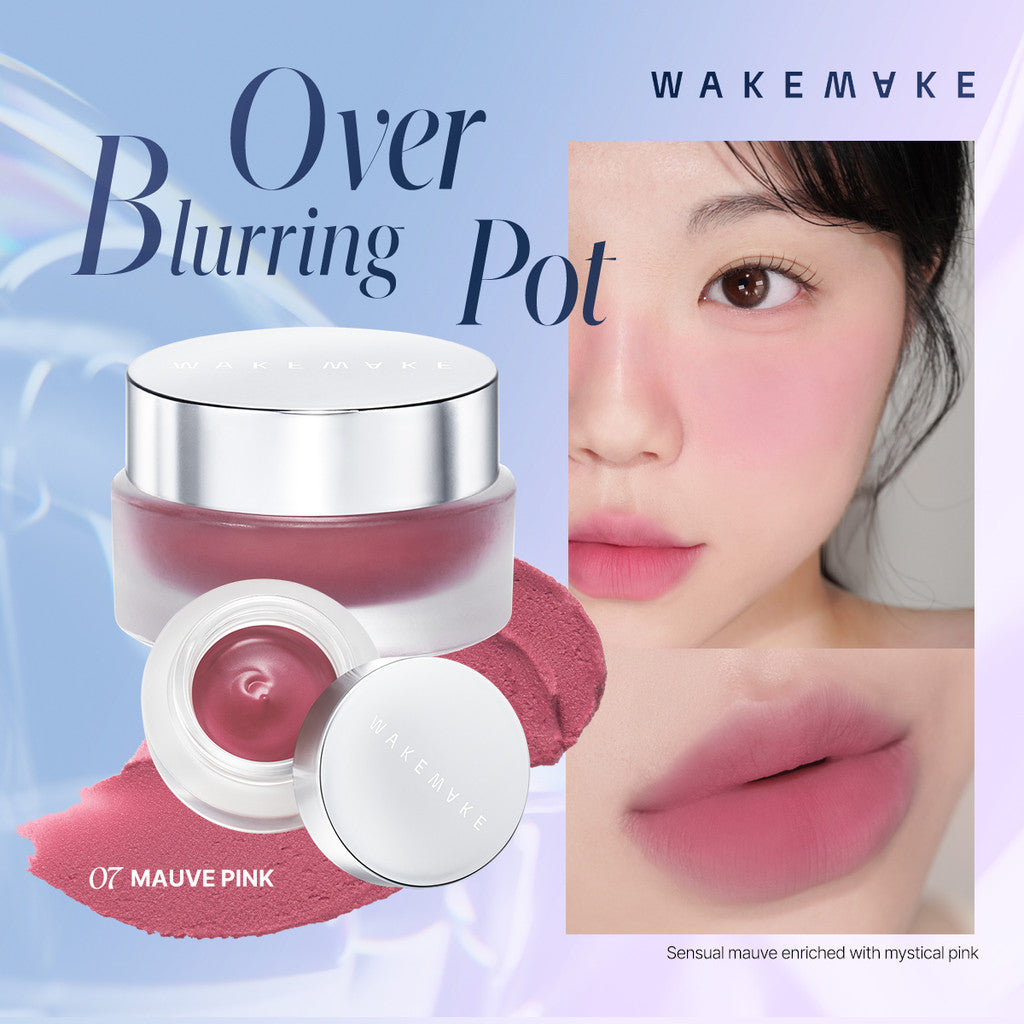 WAKEMAKE Over Blurring Pot (4.5g) | 2-in-1 Lip & Cheek Cream