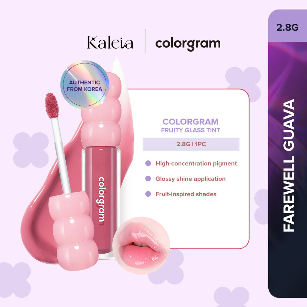 COLORGRAM Fruity Glass Gloss (2.8g) | Long-lasting Glossy Lip Tint