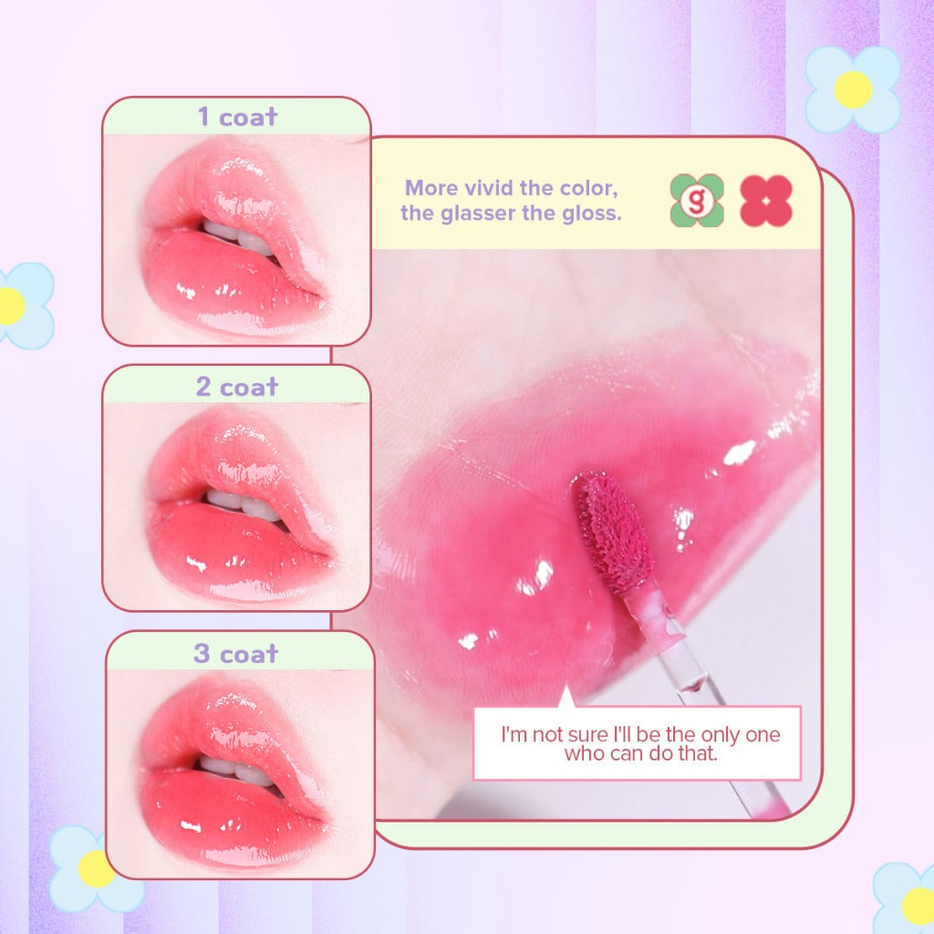 COLORGRAM Fruity Glass Tint (2.8g) | Long-lasting Glass Lip Tint