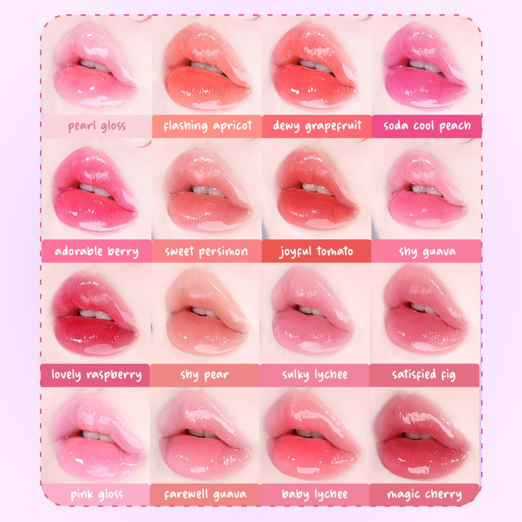 COLORGRAM Fruity Glass Gloss (2.8g) | Long-lasting Glossy Lip Tint