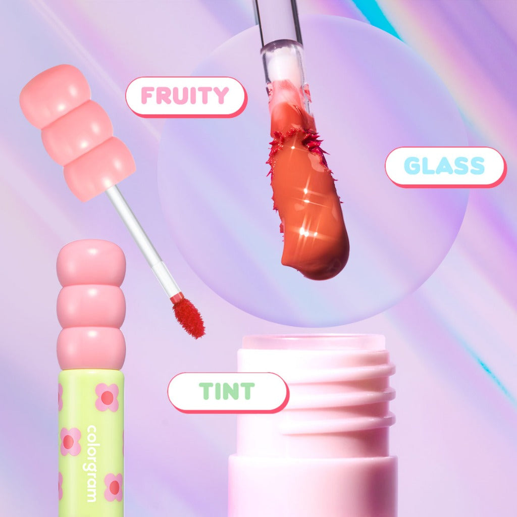COLORGRAM Fruity Glass Tint (2.8g) | Long-lasting Glass Lip Tint