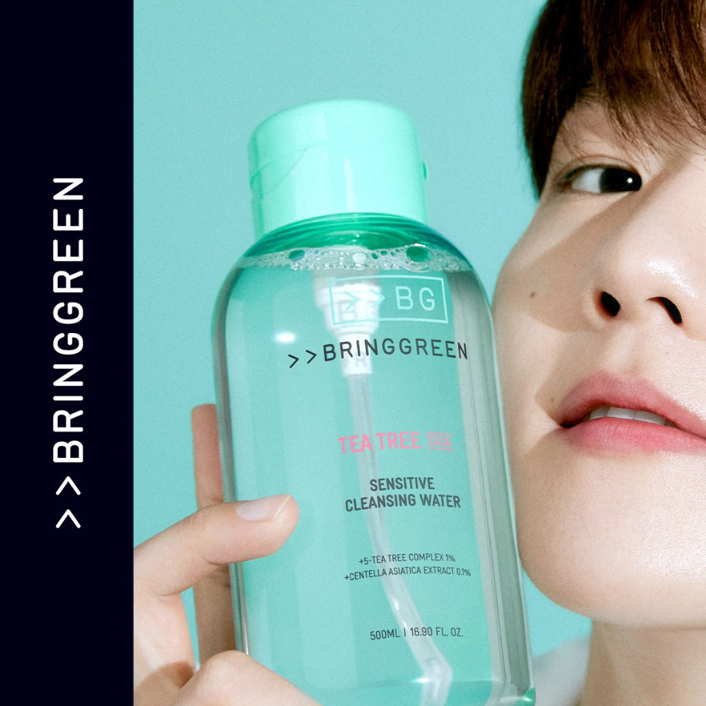 BRING GREEN Tea Tree Cica Sensitive Cleansing Water for Sensitive/Acne-Prone Skin (500ml)