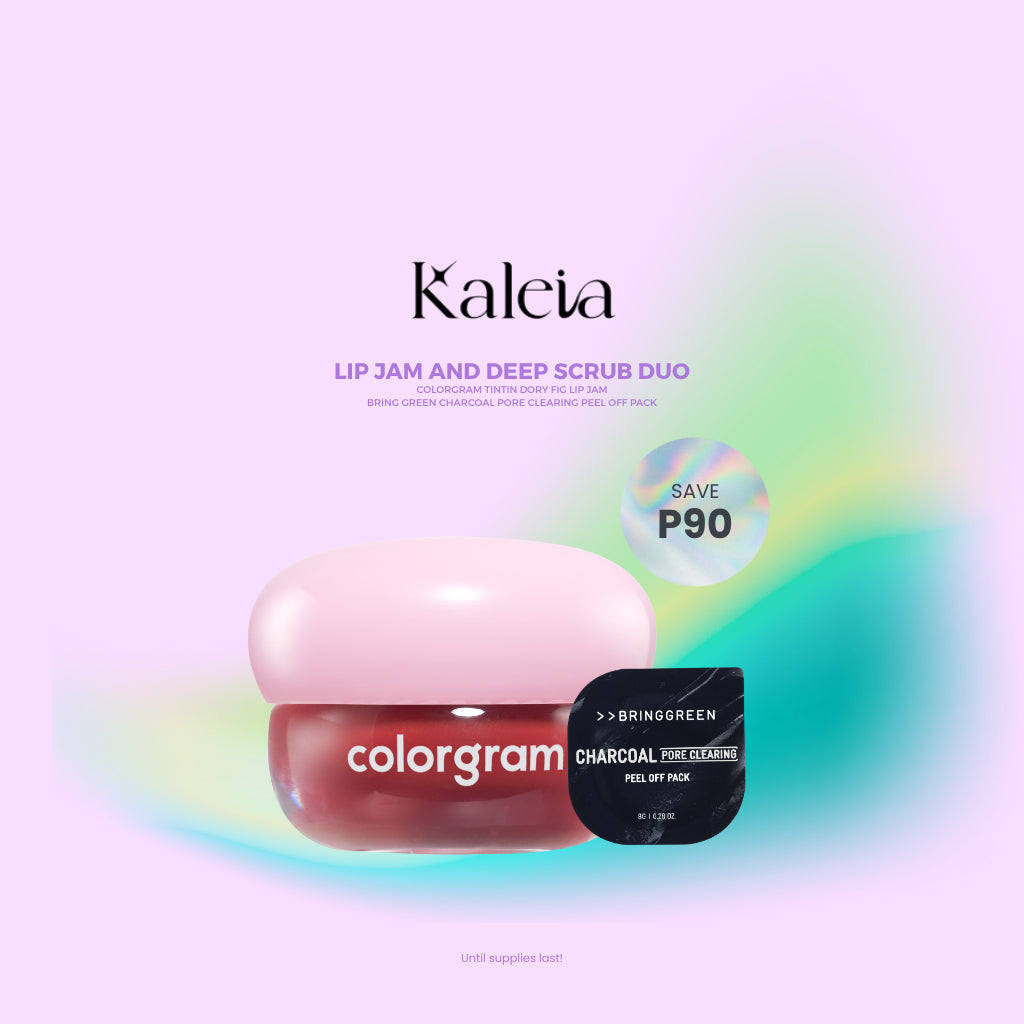 BRINGGREEN Charcoal Pore Clearing Peel Off Pack & COLORGRAM Tintin Dory Lip Jam Bundle