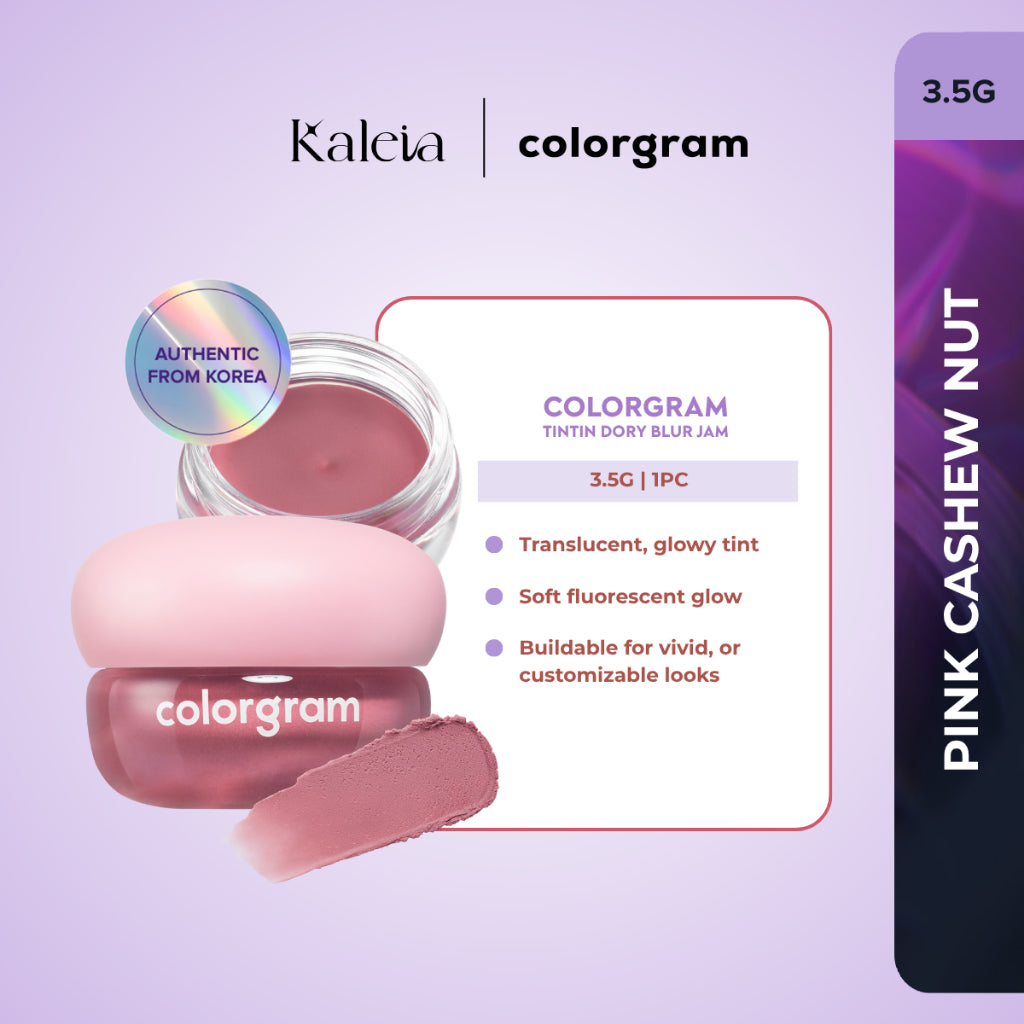 COLORGRAM Tintin Dory Blur Jam (3.5g) | 2-in-1 Blurring Lip & Cheek Cream